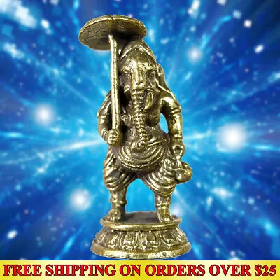 LORD GANESHA THAI HINDU AMULET GOD OF SUCCESS Powerful Magic Talisman Wealth FS • $5.99