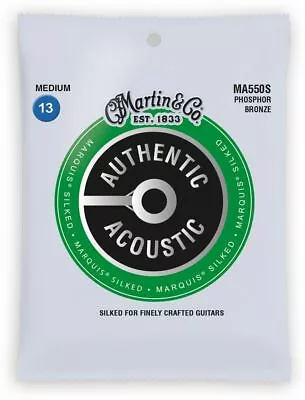 Martin 2 Pack MA550S Acoustic Marquis Silked Guitar Strings PB 13-56 • $17.99