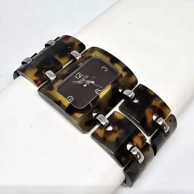 MICHAEL KORS Brown Tortoise Shell Acetate Bracelet Watch MK4046 • $29.95