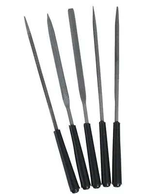 £3.75 • Buy SET OF 5 ASSORTED FINE METAL JEWELLERY CRAFTING FILES~Round~Flat~Triangle (Z15)