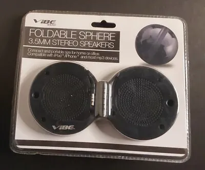 Vibe Foldable Sphere 3.5mm Stereo Speakers For IPod/iPhone. Wired. New. • $10