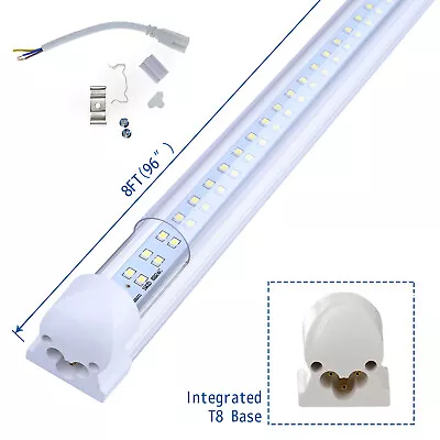 8FT 72W LED Tube Light T8 Integrated 8 Foot Double Row 8' LED Shop Light Fixture • $77.34