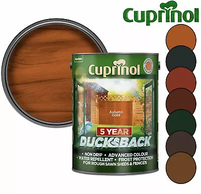 Cuprinol Ducksback 5l Fence Paint All Colors 5 Year Protection Sheds & Fences • £18.49