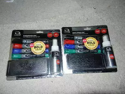 2 New Quartet Enduraglide Dry Erase Accessory Kit Chisel Point Marker Eraser • $13.99