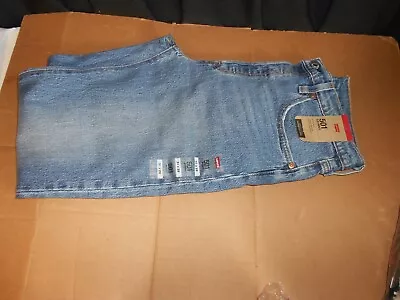 Levis 501 Skinny High-Rise Straight Leg Jeans Button Fly Dark Wash  32x28 NWT • $20