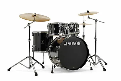 Sonor AQ1 Birch Stage Set With Hardware - Piano Black • $1299