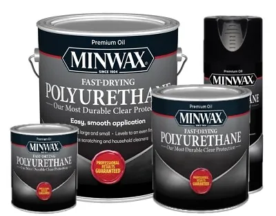 Minwax FAST DRYING POLYURETHANE Clear Oil-Based Protects Wood PICK FINISH & SIZE • $18.99