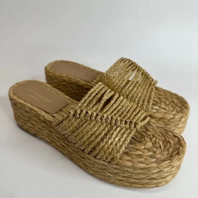 $179.99 • Buy Paloma Barcelo Womens Rafna Platform Wedge Sandals Brown Leather Sole 10 New