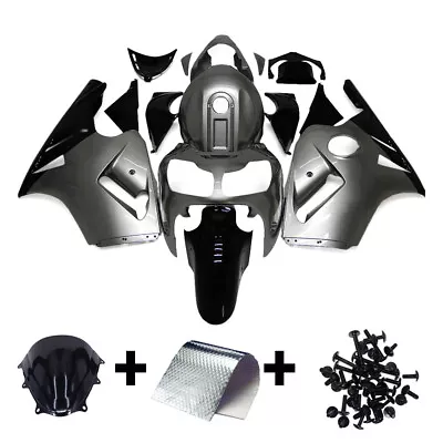 ABS Fairings For 2000 2001 Kawasaki Ninja ZX12R ZX-12R Gray Plastic Bodywork Kit • $453.95