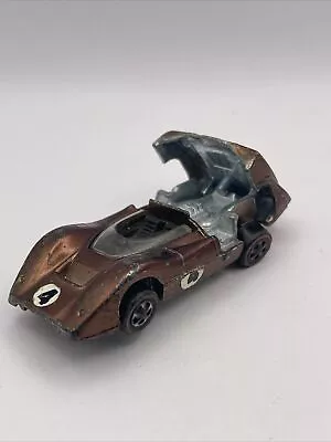 Hot Wheels Redline McLaren M6A #4 1968 Brown Made In U.S.A. Missing Wheel • $25.95