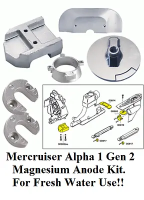 Mercruiser Alpha 1 Generation 2 Magnesium Anode Kit NEW  • $56.89
