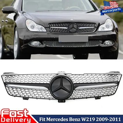 Diamond Grille W/3D Emblem For Mercedes Benz W219 CLS500 CLS350 CLS63 2009-2011 • $88.41