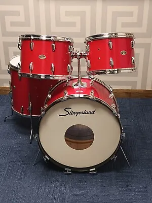 Slingerland 1970s Drum Kit Shell Pack In Gloss Red – 131416 & 22″ • $1603.10