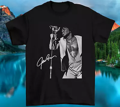 James Brown Singned Music T Shirt Black Cotton Size S To 4XL GO49 • $20.89