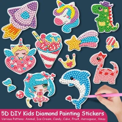 $18.95 • Buy 5D DIY Kids Diamond Painting Stickers Digital Painting Art Decoration DIY Craft