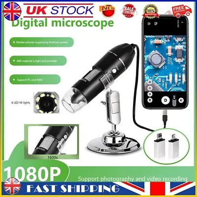 £14.99 • Buy Portable Digital Microscope HD USB Electronic Soldering Repair Magnifier 1600X