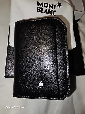 Montblanc Bifold Men's Leather  Card Wallet  New Black . • $99