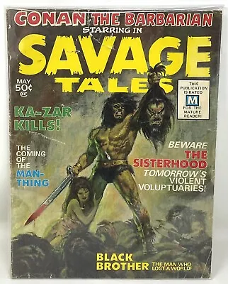 1971 Marvel Savage Tales #1 Conan The Barbarian Man-Thing 1st App Comic Magazine • $248.99