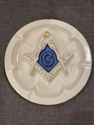 Masonic Ashtray Freemasonry 9” In Diameter Ceramic  • $6.99