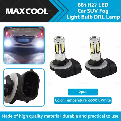 2x 881 H27 Extremely Bright 30W 6000K White LED Car SUV Fog Light Bulb DRL Lamp • $14.59