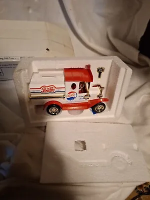 Vintage Pepsi Cola Coin Bank Truck Car Die Cast Golden Collectible 1996 • $10