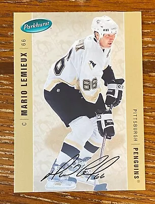 2005-06 Parkhurst Hockey Facsimile Auto Mario Lemieux Card #390 #'d 001/100 • $59.99