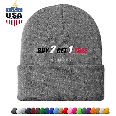 Plain Solid Beanie Hat Cap Knit Ski Skully Cuff Winter Warm Slouchy Men Women CF • $5.75