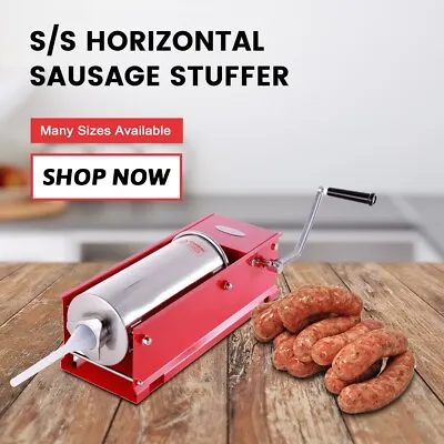 Hakka 5L 11LBS Horizontal Sausage Stuffer 2 Speed Manual Meat Filling Machine • $132.99