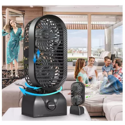 10000Mah Rechargeable Oscillating Table Fan Max Last 30Hrs 11'' Portable Fan • $33.99