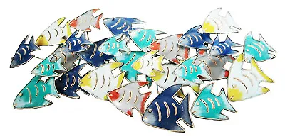 Metal Wall Art - MULTICOLORED  Steel School Of Fish - 3 Dimensional 73 Cm Long  • £49.97