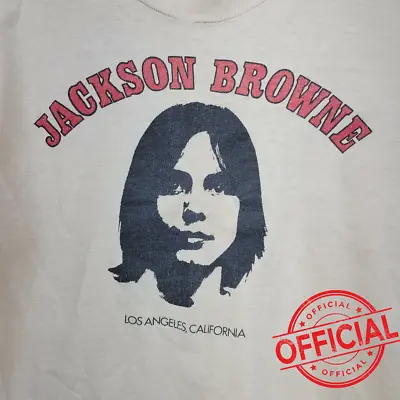 Vintage Jackson Browne Short Sleeve Cotton Sand All Size Shirt FA1194 • $16.99