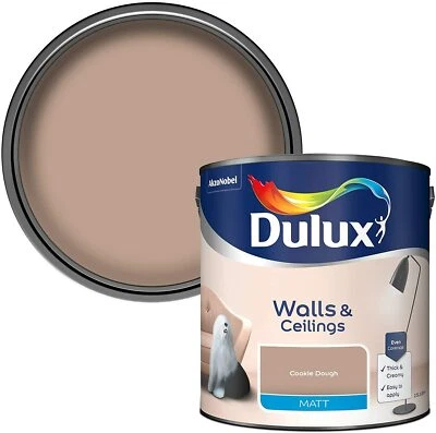 £21.75 • Buy Dulux Matt Emulsion Paint For Walls And Ceilings - Cookie Dough 2.5L
