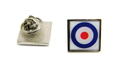 Mod Target RAF Symbol Badge Lapel Pin Gift Silver • £2.99
