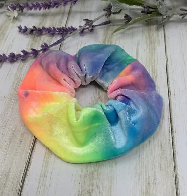 Tie Dye Scrunchies. Handmade Velvet Scrunchie. Tie Dye Hair Ties • $4.60