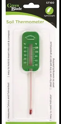 Soil Thermometer Garden Greenhouse Sowing Planting Gardening Lightweight Gardens • £3.39