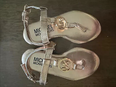 MICHAEL KORS Toddler Girls Child Gold Sandals Shoes Size 6 NEW • $4.99