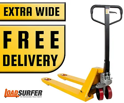 Loadsurfer 2500kg Wide Pallet Truck Pump Jack Push 685x1150mm 1 Year Warranty • £334.15