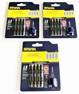 3 IRWIN 5pc IMPACT TORX DOUBLE END SCREW DRIVER BIT SETS T15 T20 T25 T30 1903522 • $16.99