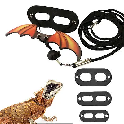 Reptile Lizard Harness Bearded Dragon Harness Reptile Adjustable       3 Sizes • $13.69