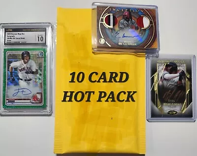 🔥 10 Card MLB Baseball HOT Packs Guaranteed 1-2 AUTOS 21'-24' #'d Mem  READ • $12.49