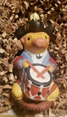 $23.18 • Buy Vaillancourt Polish Glass Ornament Mouse With Drum Signed 2010