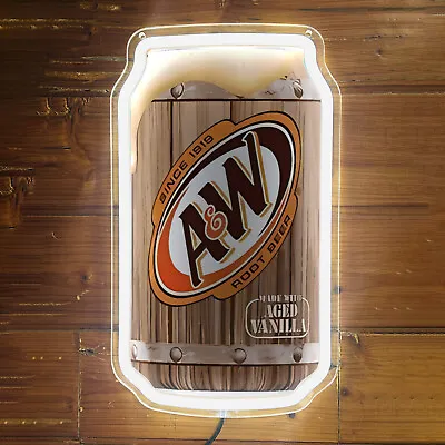 AW Root Beer Beverage Cans Shop Poster Bar Room Wall LED Night Sign 12 X7  G1 • $49.99