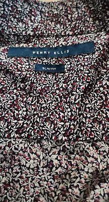 NWOT Perry Ellis Floral Button Up Men’s Shirts Size M Slim Fit • $18