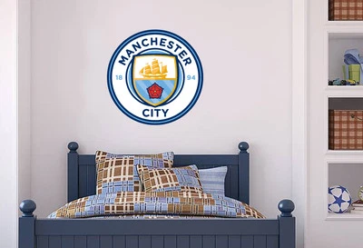 £22.99 • Buy Official Manchester City Crest & Man City Wall Sticker Set Decal Football Vinyl