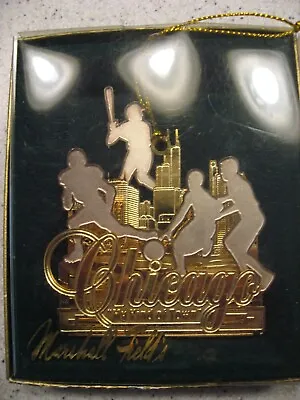 Vtg Marshall Field's Chicago My Kind Of Town Chicago Sports Christmas Ornament • $25