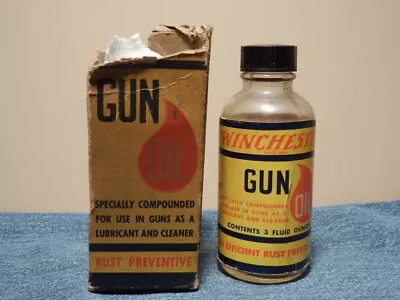 Vintage Winchester Gun Oil Bottle Ca. 1938-1942 • $22.95