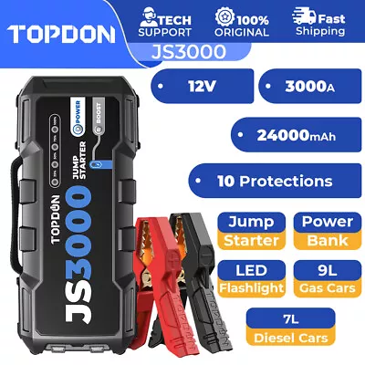 $199 • Buy 🔥Jump Starter TOPDON JS3000 Pro-Level Box Lithium Car Truck Pickup 3000A