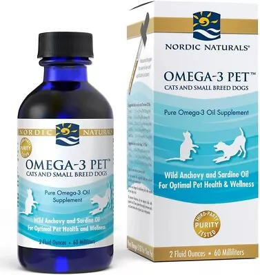 Nordic Naturals Omega 3 Pet Fish Oil Liquid For Small Dogs And Cats 60 ML-AU • $73.99