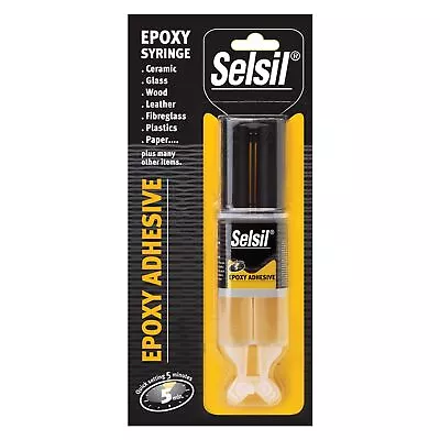 SELSIL Quick Epoxy Adhesive Syringe 5-Minute Set Cure Fast Multipurpose Quick... • $7.99