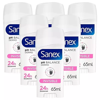 £11.09 • Buy Sanex Dermo Invisible Deo Stick  24H Body Odour Protection 65ml Pack Of 6